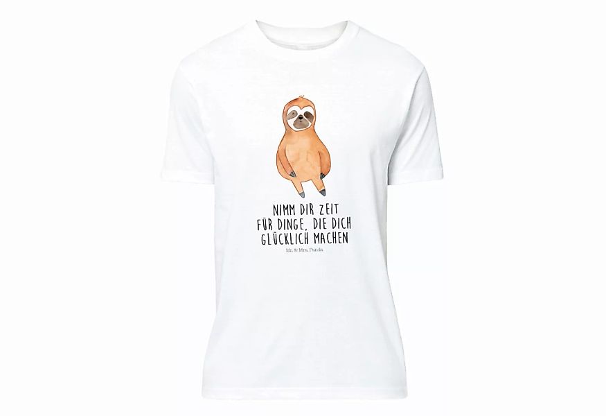 Mr. & Mrs. Panda T-Shirt Faultier Zufrieden - Weiß - Geschenk, Faultier Ges günstig online kaufen