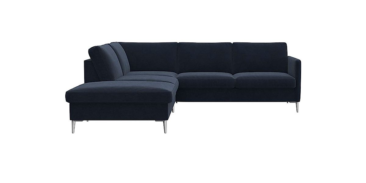 FLEXLUX Ecksofa "Fiore, L-Form", schmale Armlehnen, Füße alufarben, B/T 234 günstig online kaufen