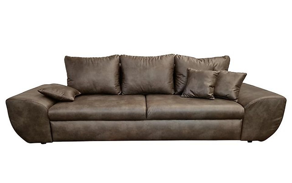 luma-home Big-Sofa 18008, mit Bettfunktion und Stauraum 275 cm breit, Welle günstig online kaufen