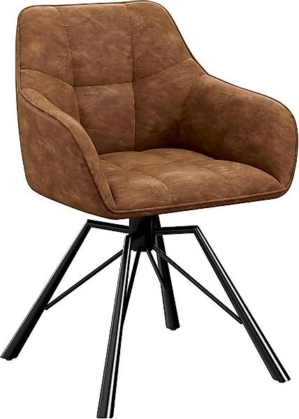 Woltu 4-Fußstuhl (1 St), drehbar Esszimmerstuhl mit Armlehnen Rückenlehne günstig online kaufen