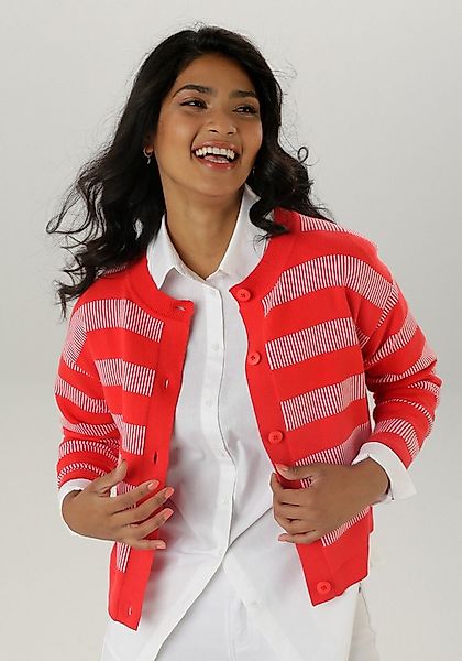 Aniston SELECTED Strickjacke im trendigen Streifen-Dessin günstig online kaufen