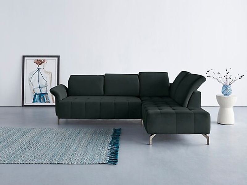 Home affaire Ecksofa »Fresh L-Form« Federkern, wahlweise Kopfteilverstellun günstig online kaufen
