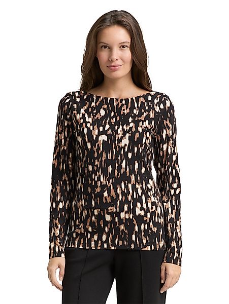 TOM TAILOR Langarmshirt mit All-Over Print günstig online kaufen