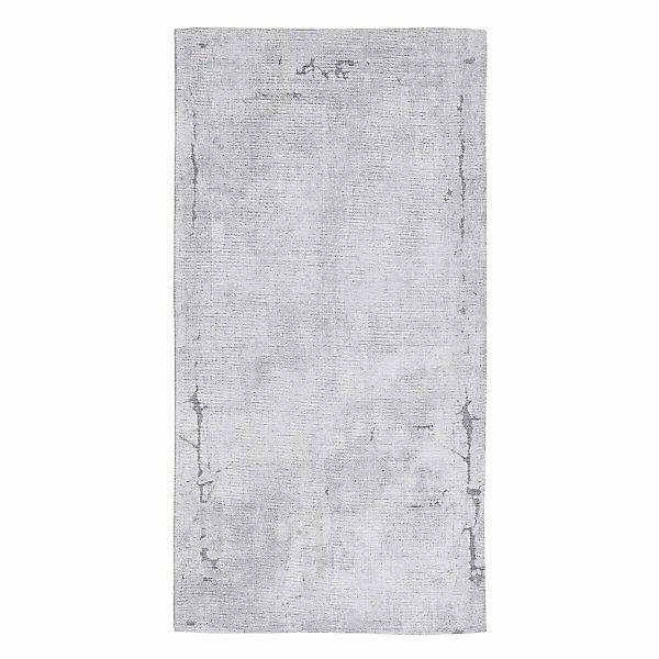 Teppich 80 X 150 Cm Grau Polyester Baumwolle günstig online kaufen