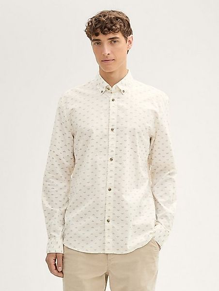 TOM TAILOR Denim Langarmhemd Slim Fit Hemd mit Print günstig online kaufen