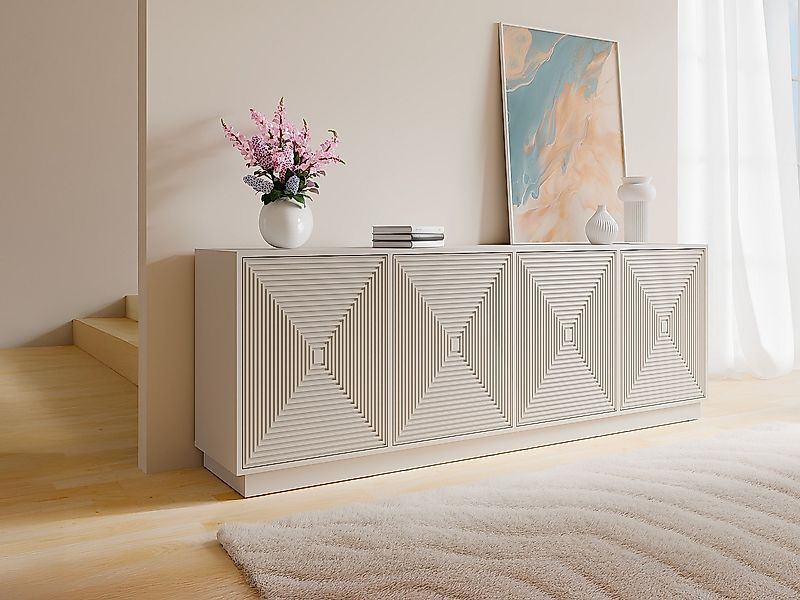 Sideboard mit 4 Türen - MDF - Beige - MEZULIA günstig online kaufen