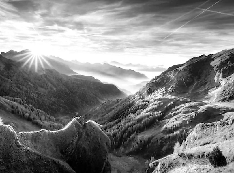 Papermoon Fototapete »Landschaft Schwarz & Weiß« günstig online kaufen