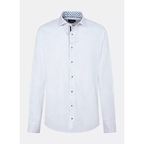 Hackett Oxford Multi Trim Langarm Hemd L White / Multi günstig online kaufen