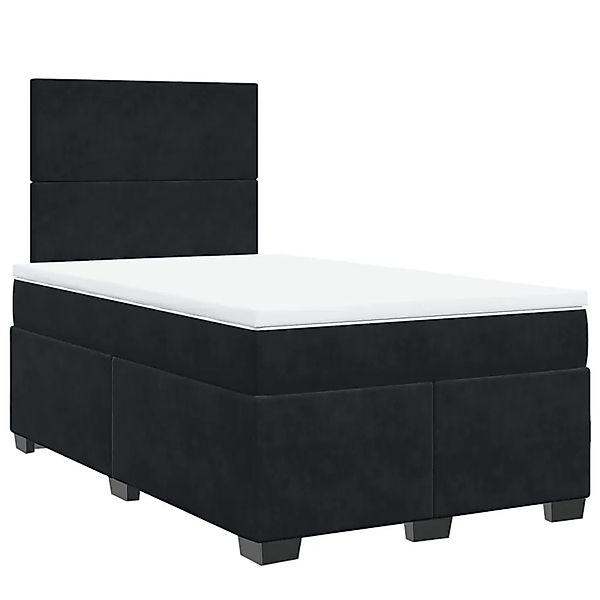 vidaXL Boxspringbett mit Matratze Schwarz 120x200 cm Samt 3293178 günstig online kaufen