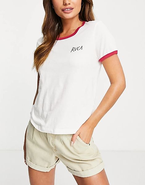 RVCA – Scribbler – T-Shirt in Weiß günstig online kaufen