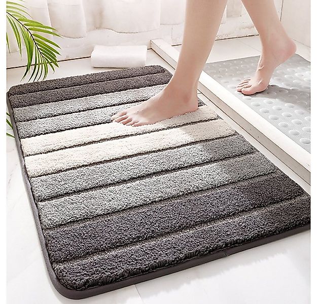 NUODWELL Badematte Badezimmerteppich Rutschfest, Mikrofaser Weich Absorbier günstig online kaufen