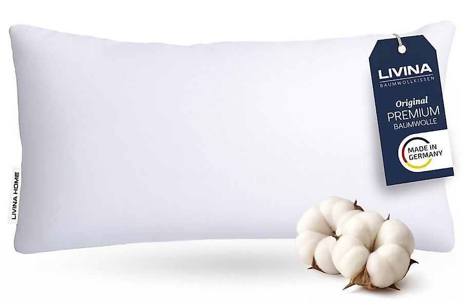 LIVINA HOME Baumwollkissen Premium Kopfkissen, 100% günstig online kaufen