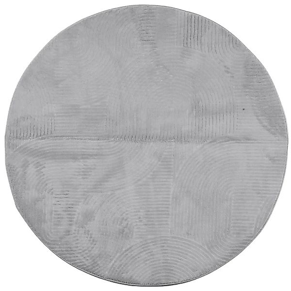 vidaXL Teppich IZA Kurzflor Skandinavischer Look Grau Ø 160 cm 375460 günstig online kaufen