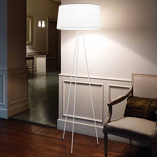 kdln Stehleuchte Tripod, weiß, Höhe 175 cm, Dimmer günstig online kaufen