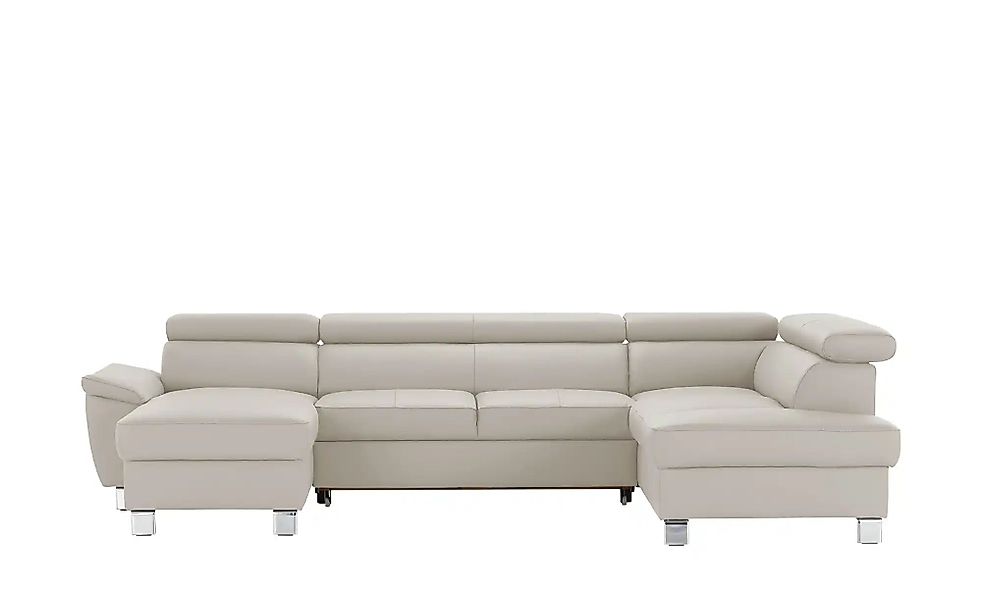 uno Wohnlandschaft aus Echtleder Avola ¦ grau ¦ Maße (cm): B: 315 H: 90 T: günstig online kaufen