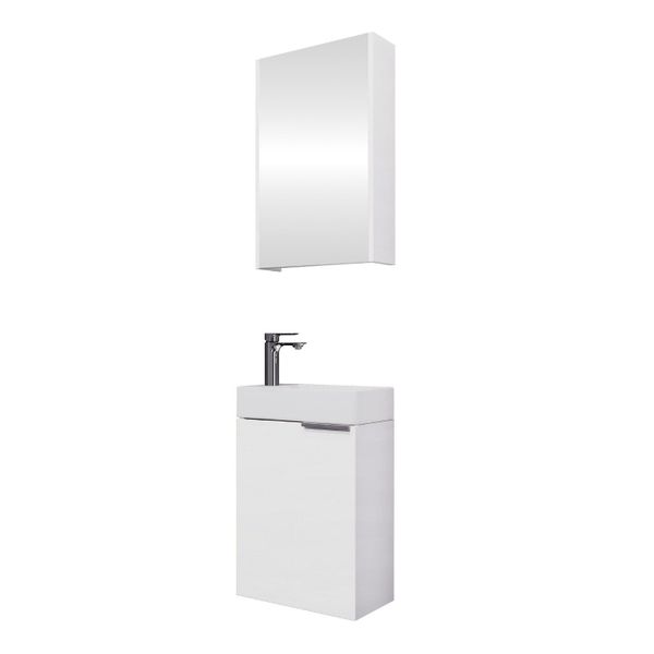 Planetmöbel Badmöbel-Set Badmöbel-Set 40cm mit Spiegelschrank günstig online kaufen