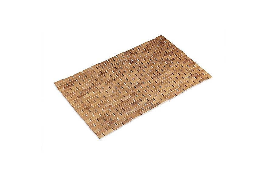 relaxdays Badematte Bambusmatte 50x80 cm, Höhe 5 mm, Bambus, natur günstig online kaufen