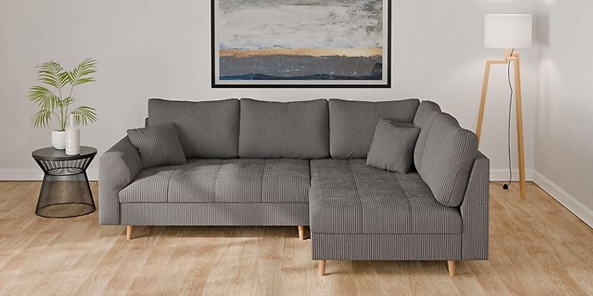 Home affaire Ecksofa »CHARRE L-Form mit Ottomane, Maße B/T/H: 231/161/81 cm günstig online kaufen