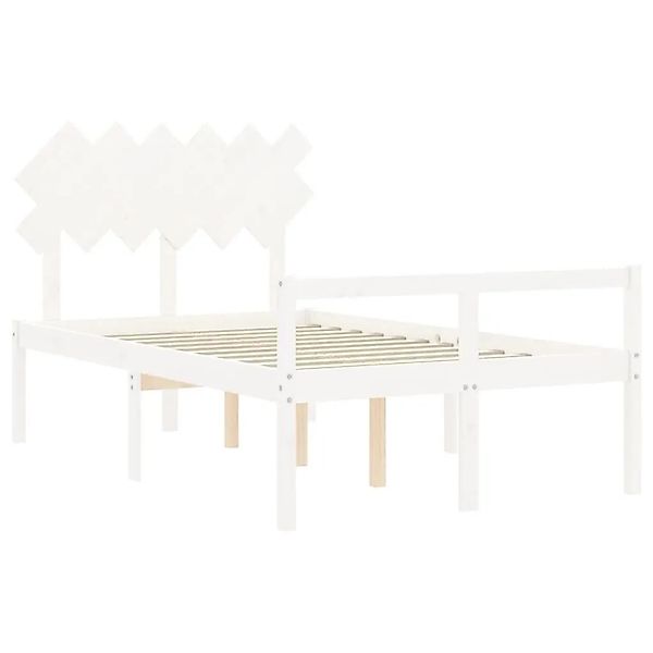 vidaXL Seniorenbett mit Kopfteil 120x200 cm Weiß Massivholz 3195542 günstig online kaufen