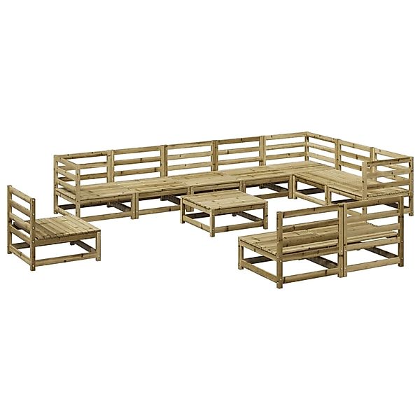 vidaXL 11-Tlg Garten-Sofagarnitur Kiefernholz Imprägniert 3299488 günstig online kaufen