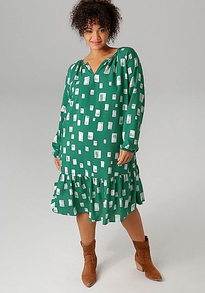 Aniston PLUS Sommerkleid mit interessantem Muster günstig online kaufen
