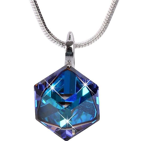 Levien Kette mit Einhänger Timeless necklace Cube 8D2Y Bermuda Blue günstig online kaufen