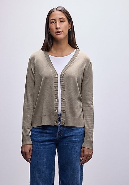 STREET ONE Strickjacke mit Rippstrickdetails günstig online kaufen