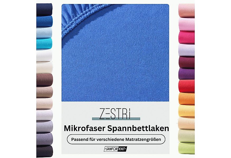 Zestri Spannbettlaken aus Microfaser mit Rundumgummizug, Gummizug: rundum, günstig online kaufen
