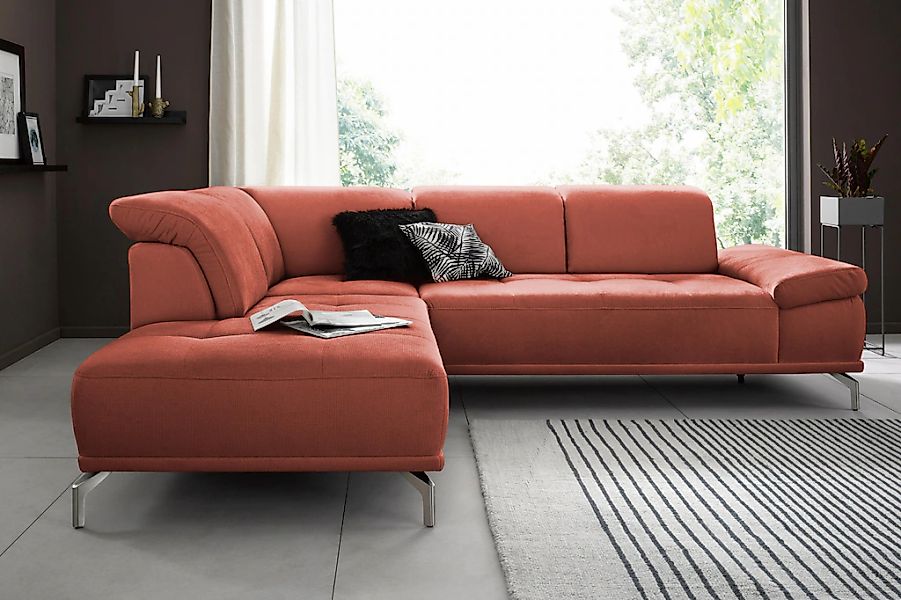 Places of Style Ecksofa "Caluna", Inkl.Sitztiefenverstellung, wahlweise mit günstig online kaufen
