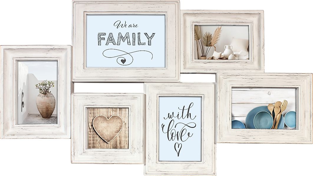 Wackadoo Living Bilderrahmen Collage weiß für günstig online kaufen
