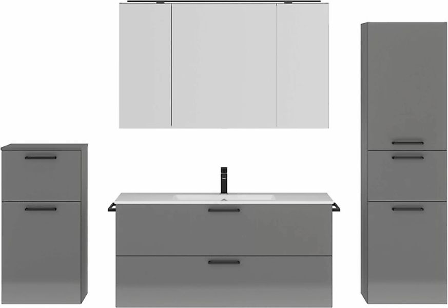 nobilia® Badmöbel-Set »Tolvina«, (4 St., vormontiert, mit Soft-Close), inkl günstig online kaufen