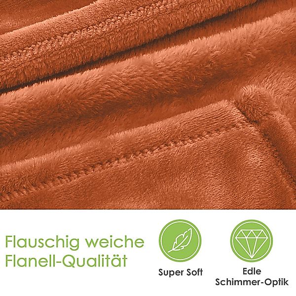 Wohndecke Premium Super Soft Flanell Kuscheldecke günstig online kaufen
