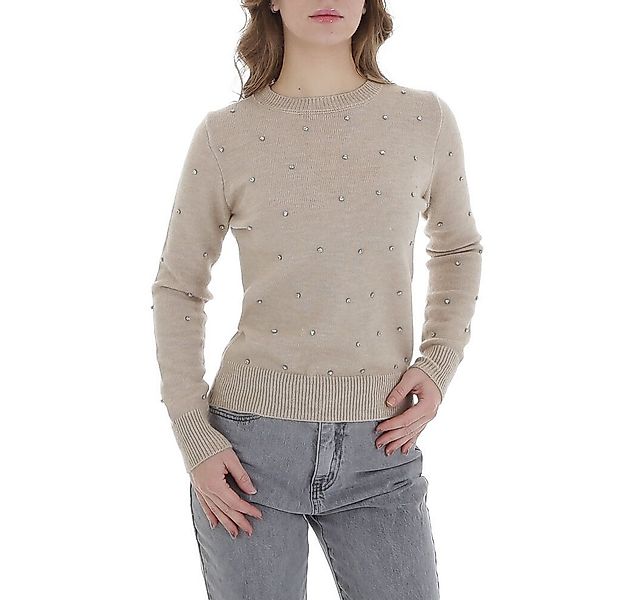 Ital-Design Strickpullover Damen Freizeit (88578861) Strass Stretch Strickp günstig online kaufen