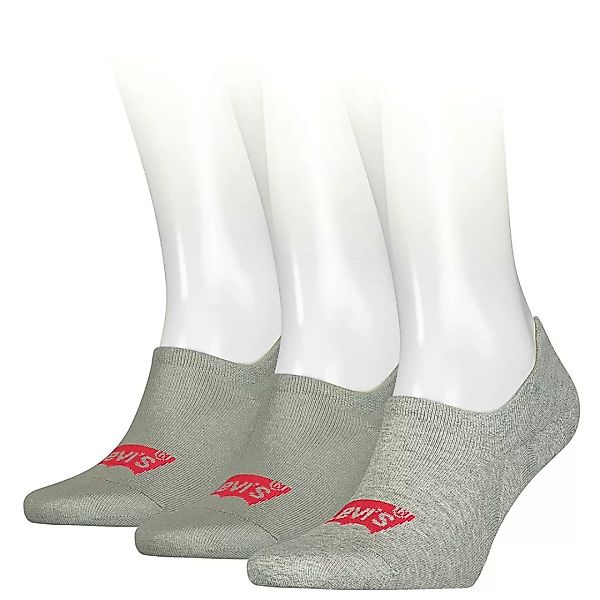 Levi´s ® High Rise Batwing Logo Footie Socken 3 Paare EU 43-46 Middle Grey günstig online kaufen