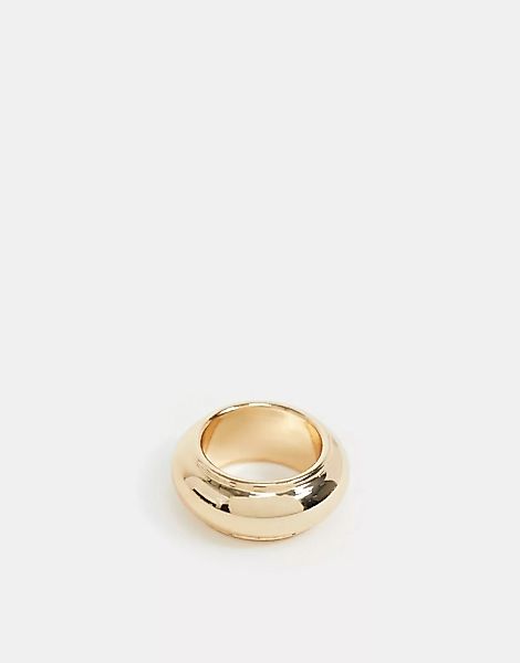 ASOS DESIGN – Goldfarbener Ring mit dickem, rundem Design günstig online kaufen
