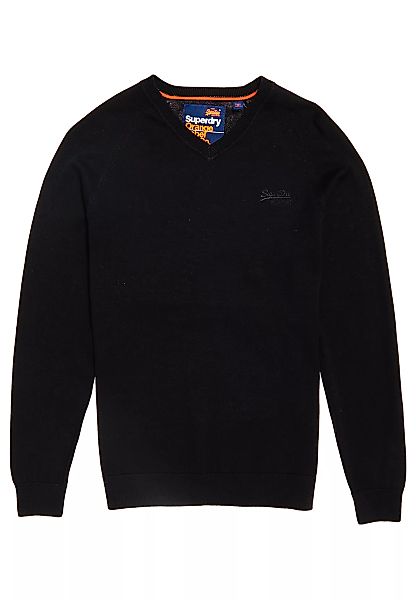Superdry Pullover Herren ORANGE LABEL COTTON VEE Black günstig online kaufen