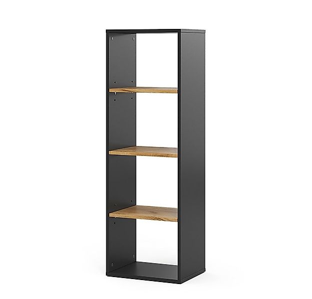 Vicco Bücherregal Tomy, Anthrazit/Goldkraft Eiche, 40 x 120 cm,4 Fächer günstig online kaufen