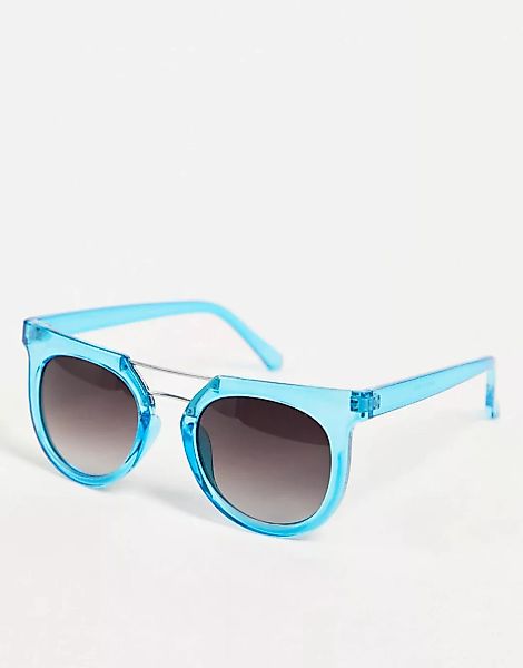 Jeepers Peepers – Sonnenbrille mit breitem Rahmen-Blau günstig online kaufen