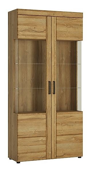 freiraum Glasvitrine CORTINA in Grandson Eiche Dekor - 92,8x195x37,4 (BxHxT günstig online kaufen