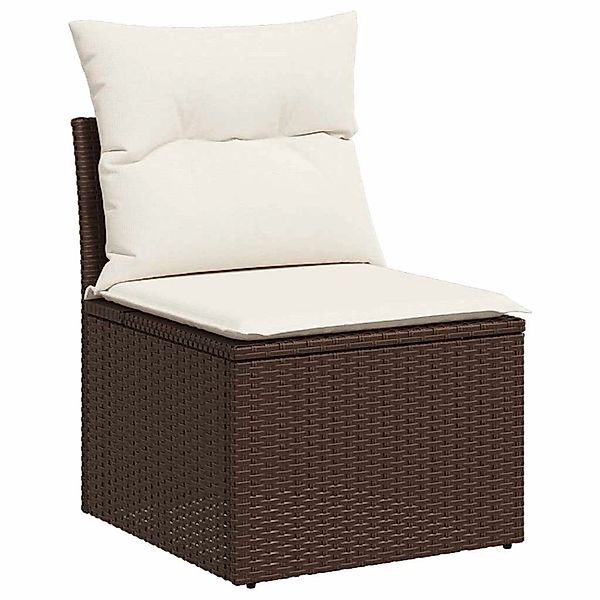 vidaXL Garten-Sofa-Set mit Speicher 7-Tlg Braun Poly Rattan 3357591 günstig online kaufen