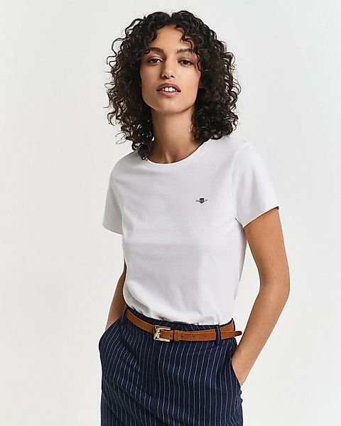 Gant T-Shirt REG SHIELD KA T-SHIRT mit einer kleinen aufgestickten Wappen-G günstig online kaufen