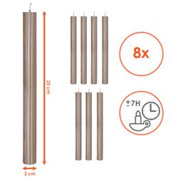Spetebo Tafelkerze Echtwachs Stabkerzen geriffelt 8er günstig online kaufen