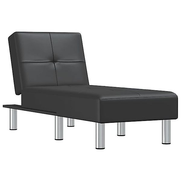 vidaXL Chaiselongue, Liegesofa Schwarz Kunstleder günstig online kaufen