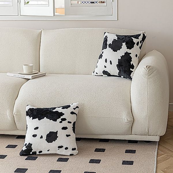Wolldecke Kuh Muster / Kuscheldecke / günstig online kaufen