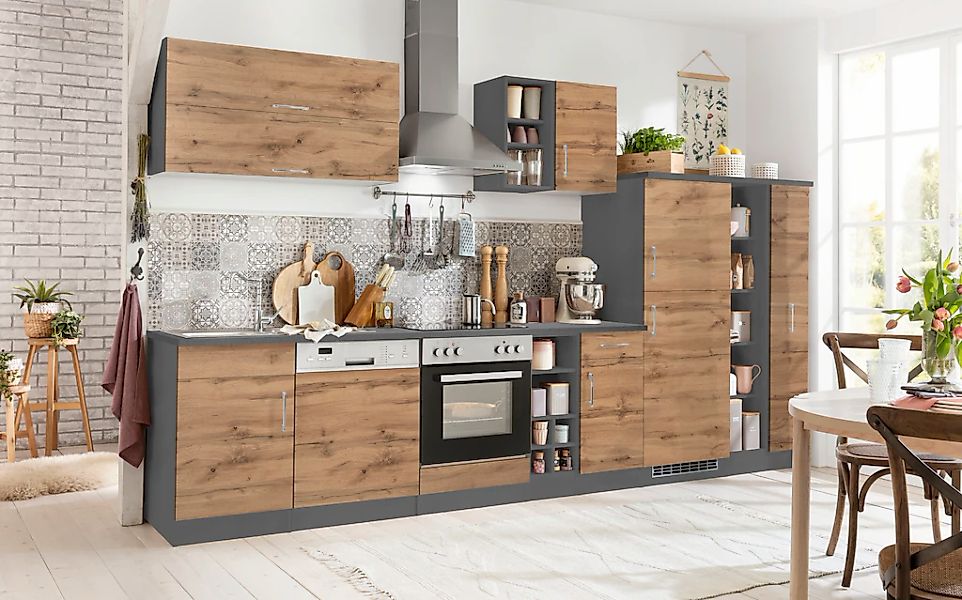 KOCHSTATION Küchenzeile »KS-Colmar«, ohne E-Geräte, Breite 360 cm günstig online kaufen