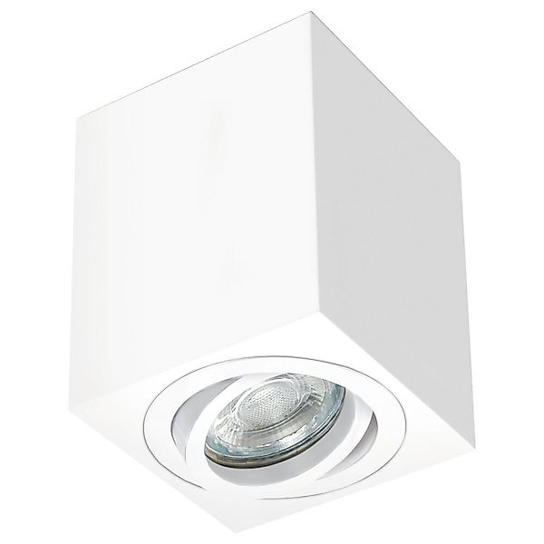 Deckenleuchte GU10 schwenkbar eckig in Aluminium gebürstet günstig online kaufen