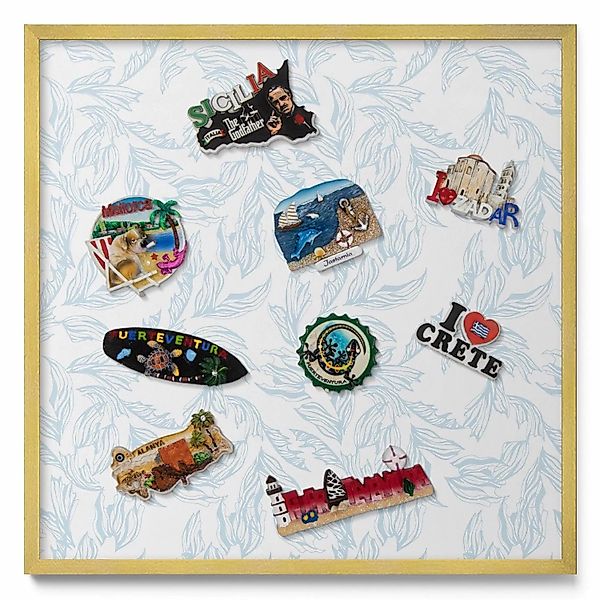 Tulup Magnettafel Magnettafel für Urlaubsmitbringsel Regelmäßiges Blattmust günstig online kaufen