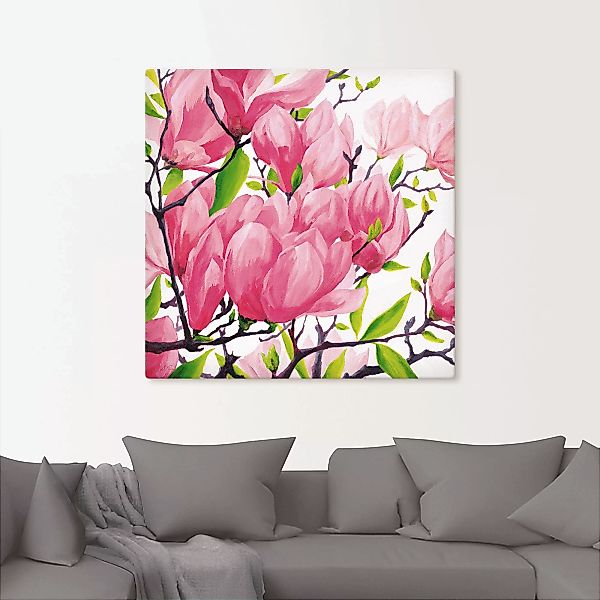 Artland Wandbild "Pinke Magnolien", Blumen, (1 St.), als Alubild, Outdoorbi günstig online kaufen