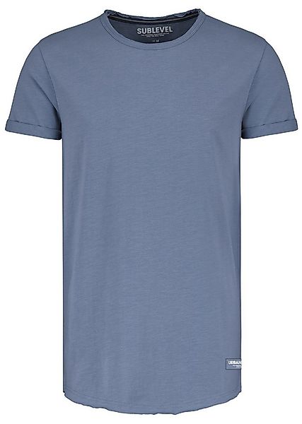 SUBLEVEL T-Shirt Herren Shirt Long Shaped lang geschnitten schwere Qualität günstig online kaufen
