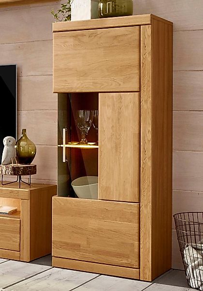 Home affaire Vitrine "Ribe,125cm hoch,4 Fächer,1Glasboden variabel einsetzb günstig online kaufen